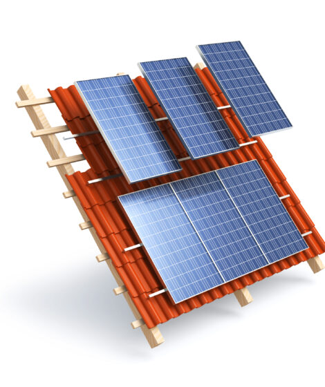 Solar roof panels construction